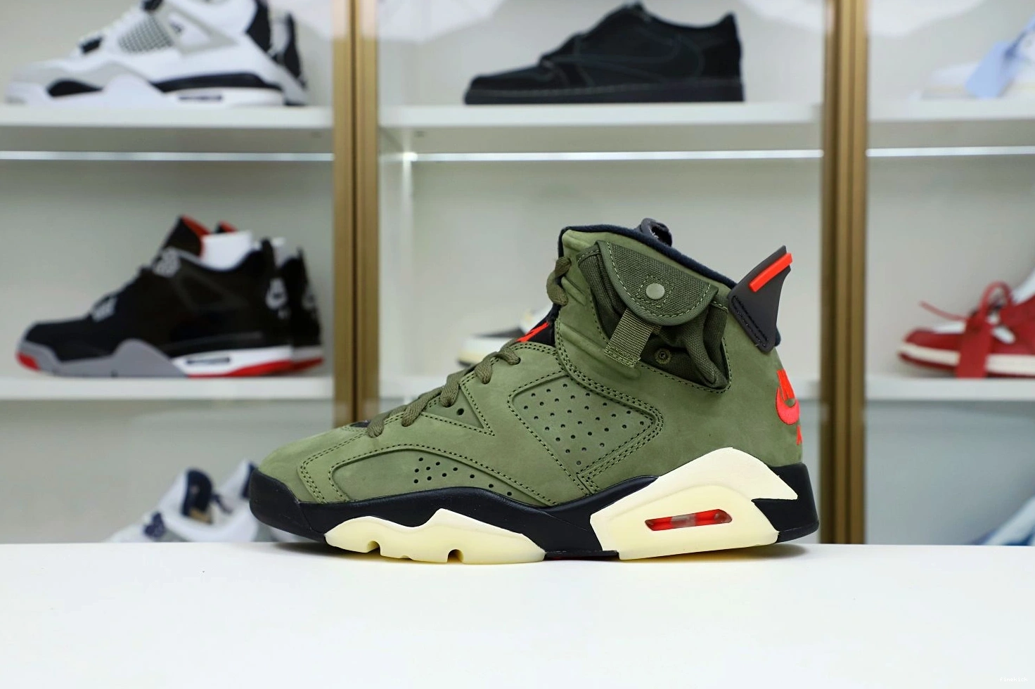 SCOTT X JORDAN TRAVIS 6 'OLIVE' AIR RETRO 1019